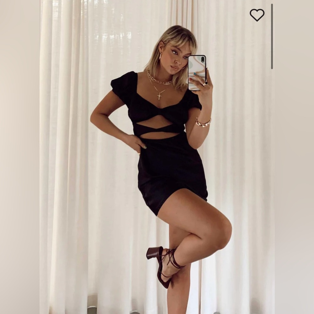 Princess Polly Nakita Black Mini Dress Size 2